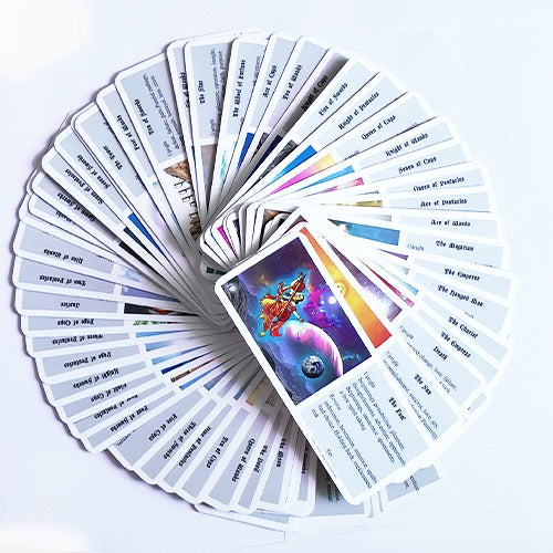 Ancient Indian Tarot Card Deck (15 x 6 cm) & Ancient Indian Tarot Book for beginners 400 Pages (In English) Combo